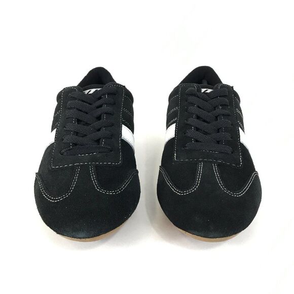 NEW Steve Madden Jockk Black Suede Sneakers Women's Size 10 Leather Lace Up - Picture 2 of 13